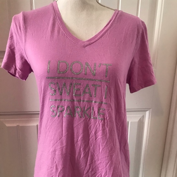 TEK Gear Fuchsia and Sparkled Work Out T-Shirt - Picture 3 of 5